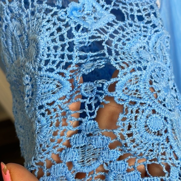 Vintage Muumuus Dress Blue Floral - Picture 5 of 17